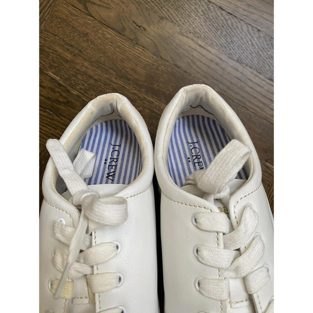 J. Crew Women’s 8.5 Road Trip Lace Up Sneakers Shoes White BC186 - Picture 8 of 10